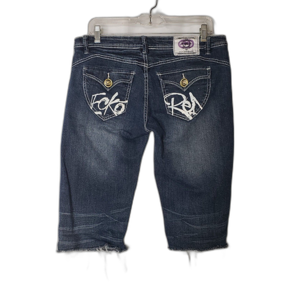 Eckored Denim Jean Cropped Jorts Jeans Juniors Size 7/8